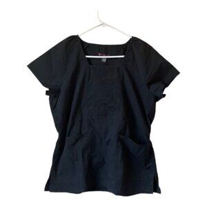 Women's Los Angeles Black Medical Hospital Nurses Doctors Scrub Size Large GUC